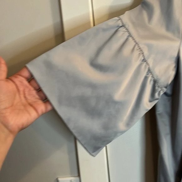 Taylor Brooke Canada blazer Women 10 silver ruffle 3/4 sleeve special occasion - Picture 3 of 10